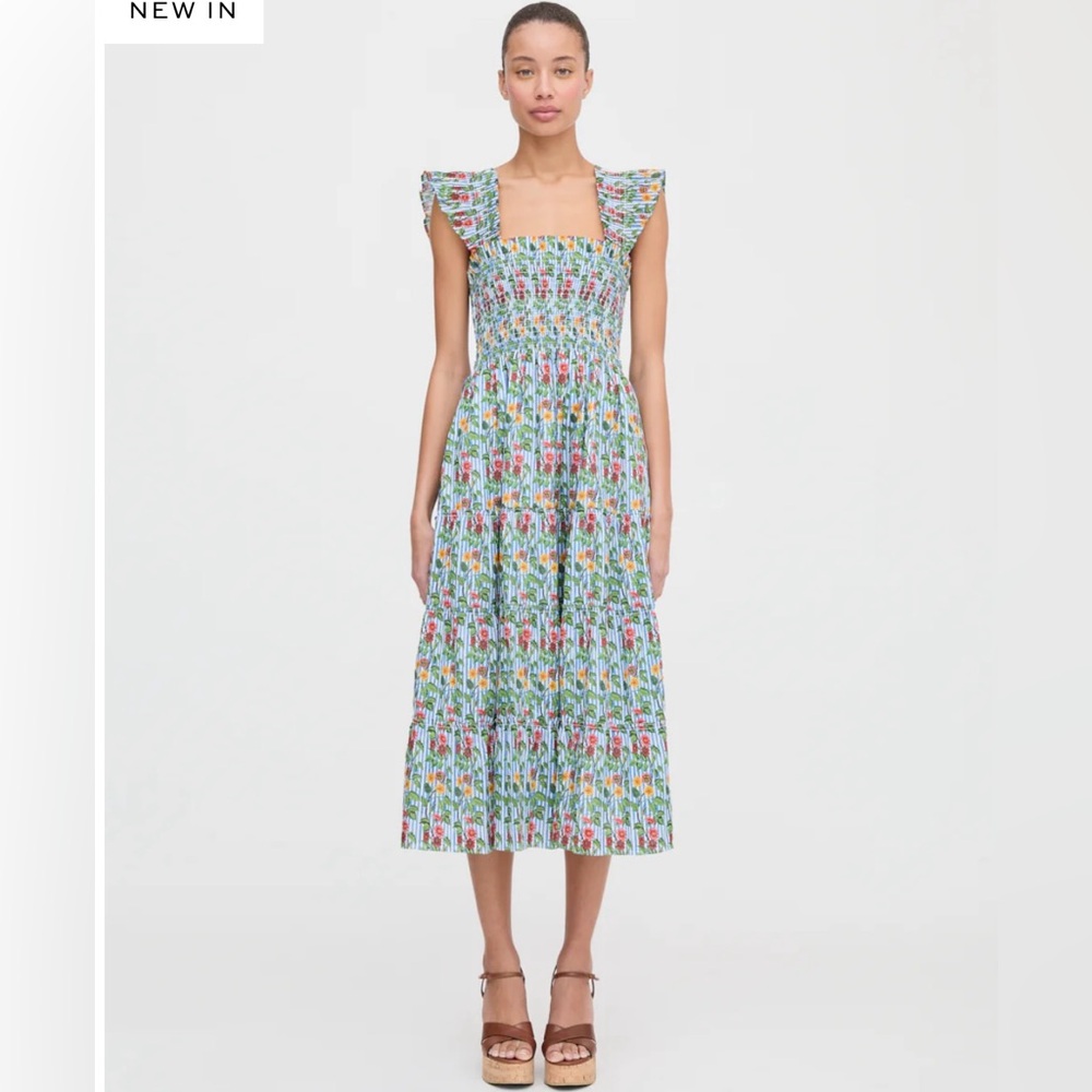 Hill House Striped Floral Nap Dress